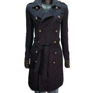 Gryphon New York Navy Cashmere Blend Coat XS